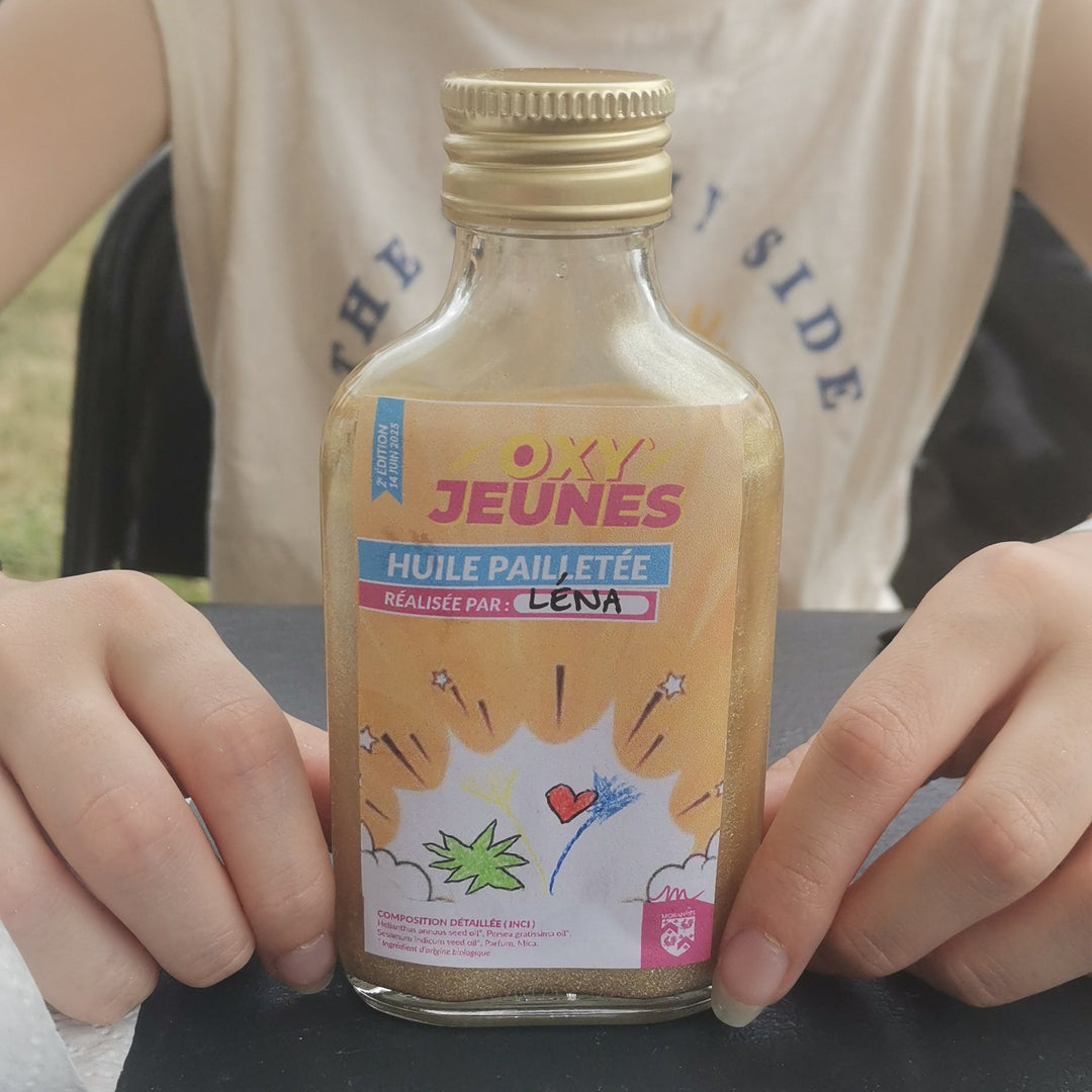 Atelier création d'une huile pailletée
